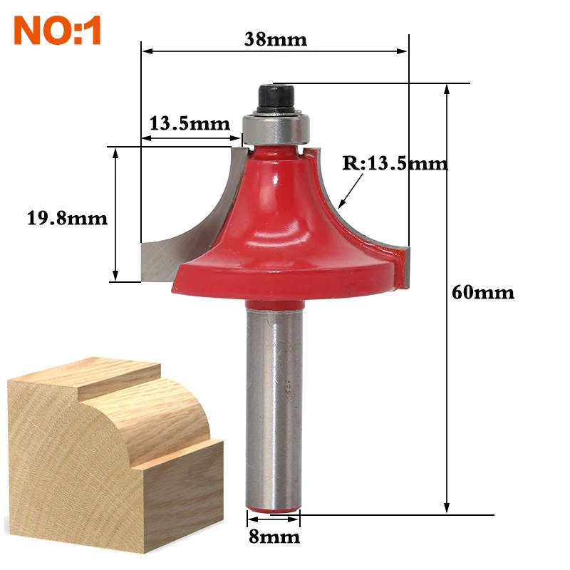 1 шт. 8 мм хвостовик древесины маршрутизатор бит прямой Концевая фреза триммер очистка заподлицо отделка угловая круглая бухта коробка биты инструменты фреза