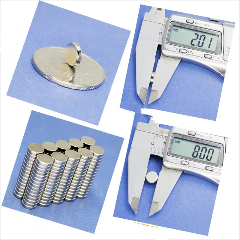 50 шт. 8x2 мм N35 Супер Сильные мощные маленькие круглые Редкоземельные ...