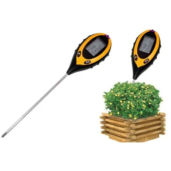 

4 in 1 Digital PH Meter Professional Temperature Sunlight PH Garden Soil Moisture Tester for Plants and Lawns LCD Backlight