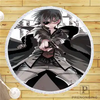

Custom DIY Customized Microfiber Fabric Ciel Phantomhive (1)@ Round Beach Blanket Towel Printed on Demand 150cm #19-01-28-3-7