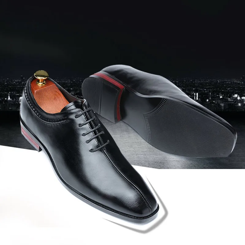 Merkmak/ г. Новая мужская официальная обувь модные оксфорды на шнуровке с острым носком Классическая износостойкая мужская деловая модельная обувь