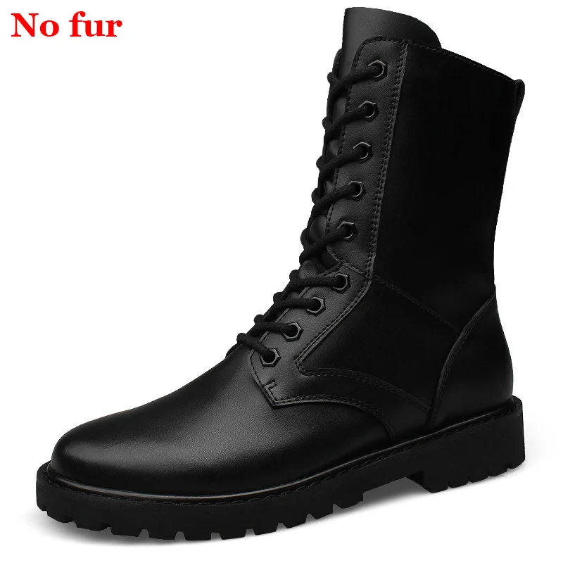 Мужские ботинки больших Size37-52; короткие плюшевые теплые ботинки с высоким берцем на плоской подошве; тонкие ботинки; однотонные зимние ботинки на шнуровке с круглым носком - Цвет: Синий