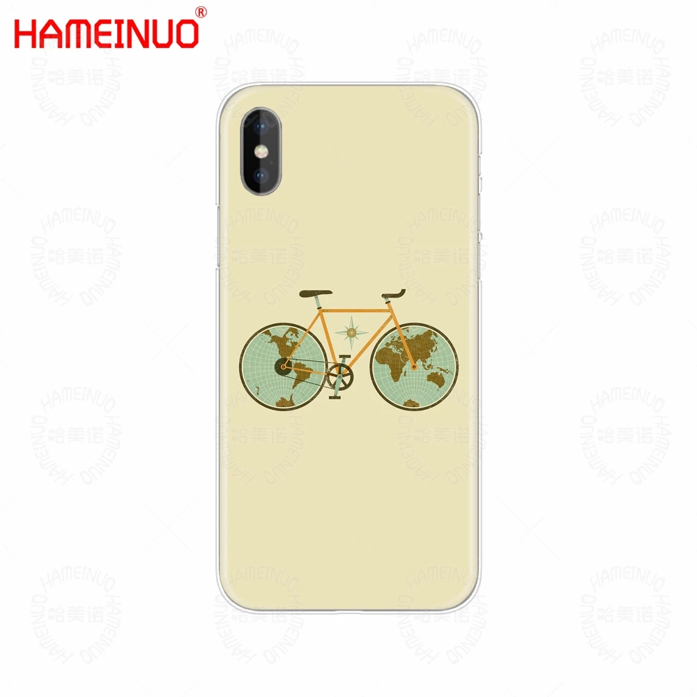 HAMEINUO велосипед в полоску мира Road Race сотового телефона чехол для iphone X 8 7 6 4 4S 5 5S SE 5c 6s плюс - Цвет: 40757
