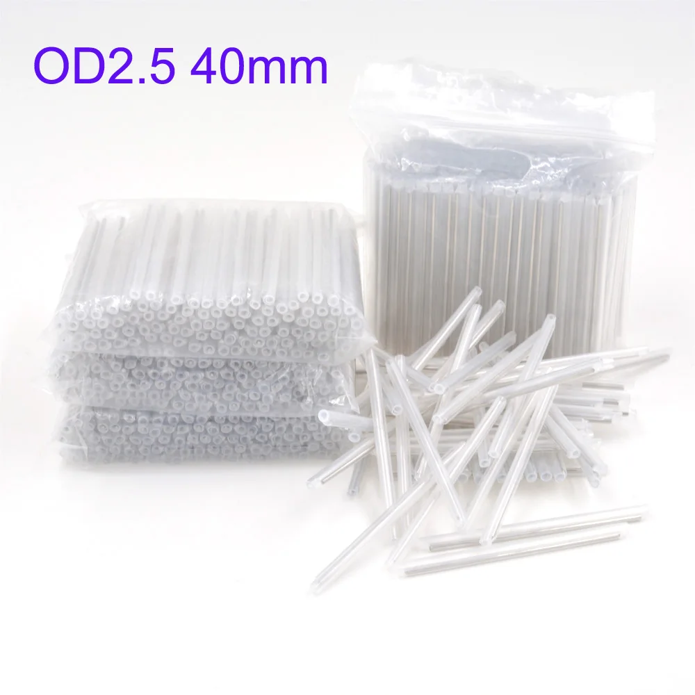 2500pcs OD2.5mm 40mm Fiber Optic Fusion Splice Protector ,Fibre splice sleeve Heat Shrink Tube Clear