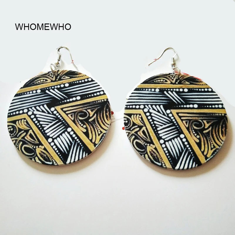 

Bohemia Natural Wood Africa Irregular Eye Of Horus Nefertiti Egypt Tribal Earrings Vintage Afro Wooden African Hiphop Jewelry