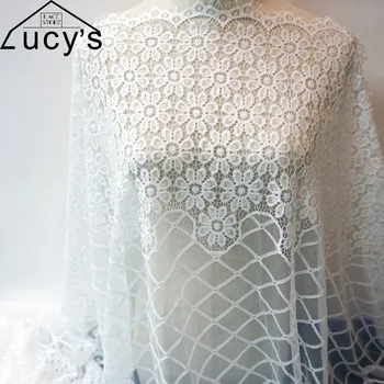 

1.5x3 meters/Piece Flowers eyelash lace fabric 2017 Oct NEW arrival girls dress tissues High quality!