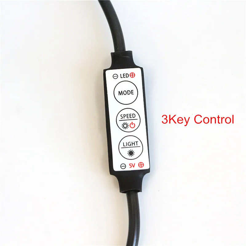Мини светильник с 3 кнопками дистанционного управления для USB светодиодной ленты