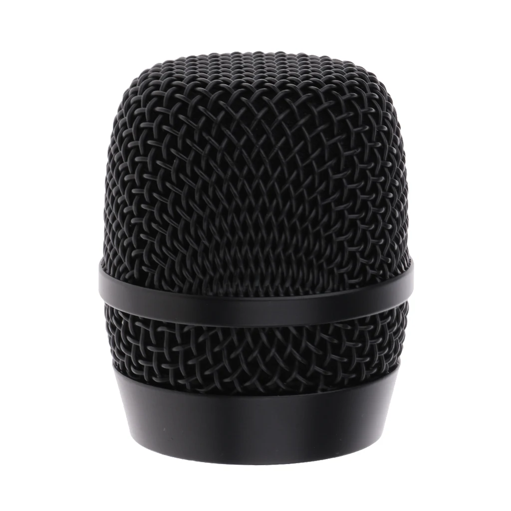 Durable Replacement Mesh Mic Ball Head Microphone Grill Head with Inner Foam Black
