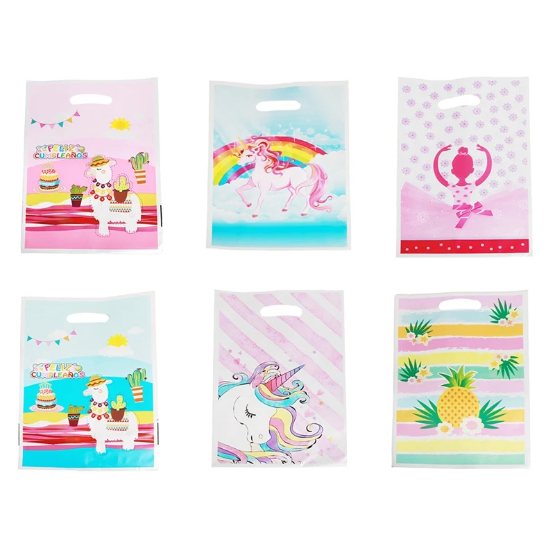 

10pcs/pack Unicorn Printed Candy Bags Birthday Wedding Decoration Flamingo Gift Bags Children Baby Shower Gift Bag