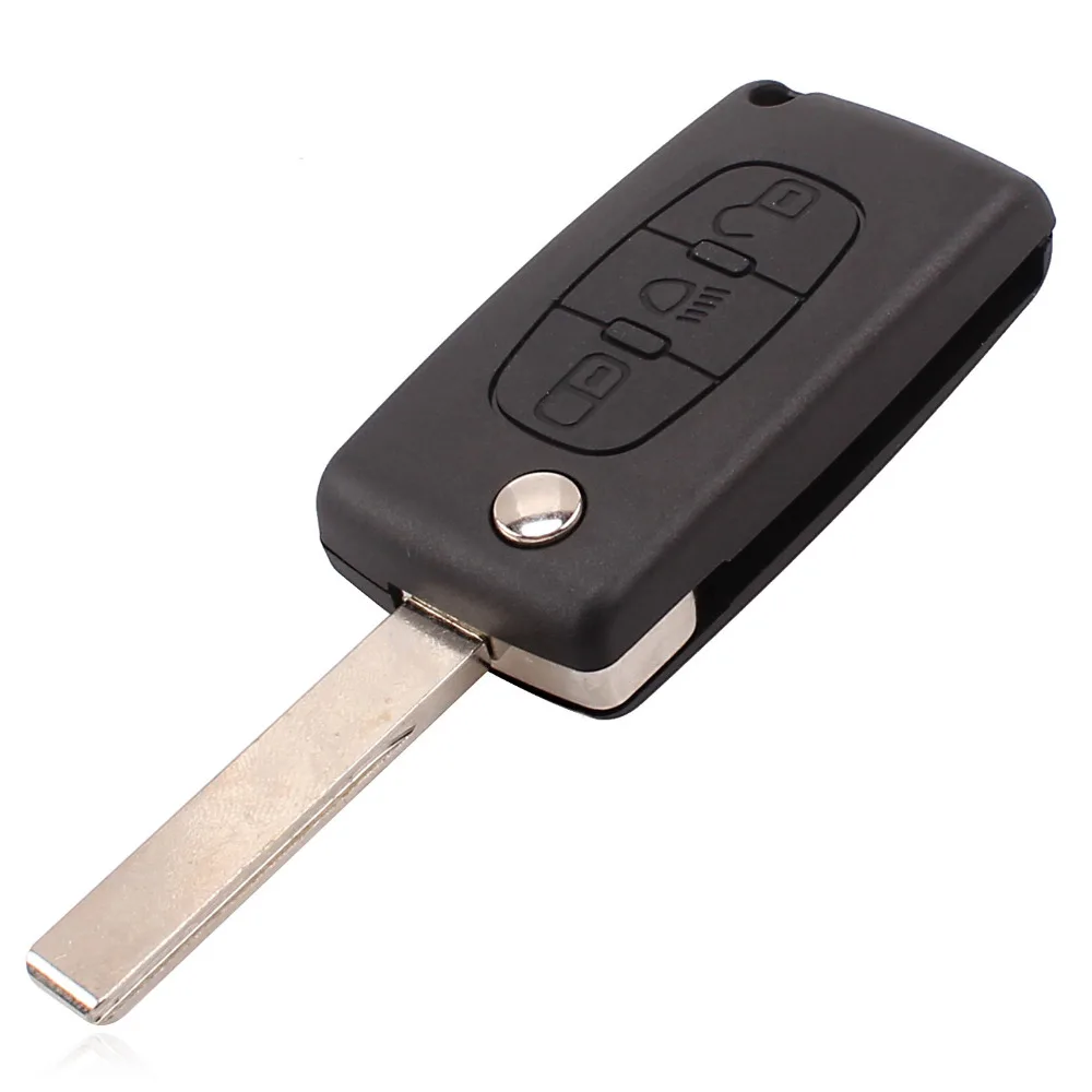 

Replacement Folding Key 3 Button Key Remote Case Shell For Peugeot Citroen C2 C3 C4 C5 C6 Light Symbolb 2017 Car Styling
