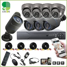 8pcs full 1080P 2.0MP AHD camera  8CH surveillance System AHD DVR KIT CCTV video recorder home security system