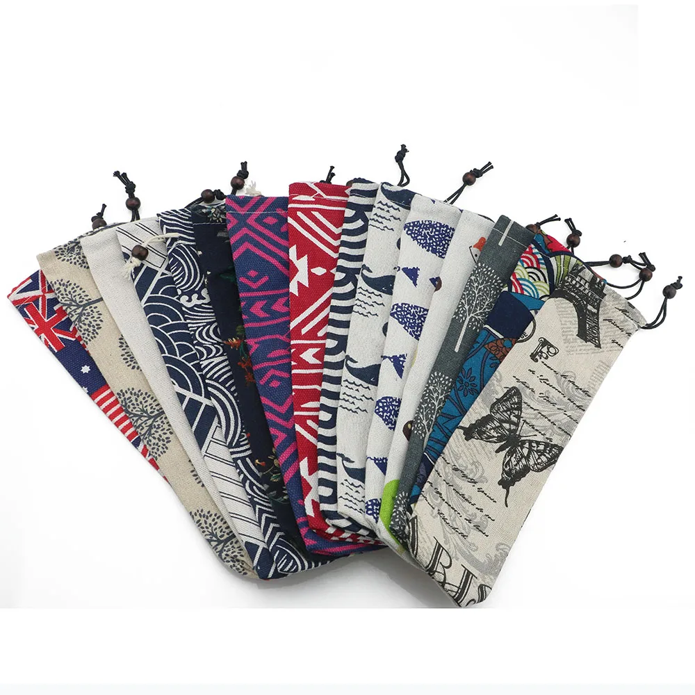 

5pcs Portable Tableware Bags Storage for Chopstick Spoon Fork Resuable Straws Bag Pouch Students Traveling Storage Bag