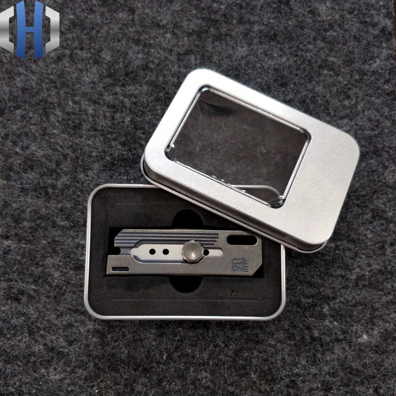 Titanium Alloy Second Generation Utility Knife EDC Outdoor Tool Knife Heavy Cut Paper Open Box Weapon One Hand Open And Close