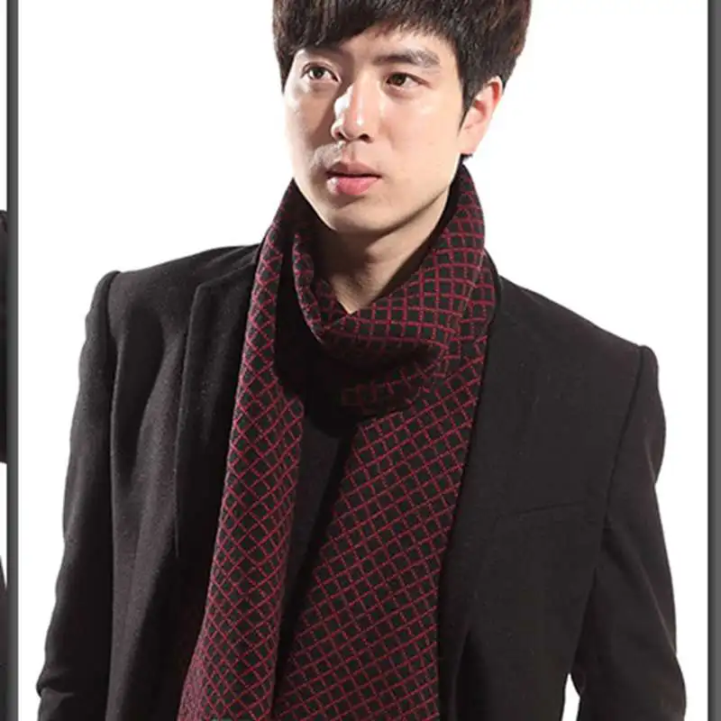 Autumn font b Tartan b font Foulard Scarf Men Luxury Brand Plaid Patchwork Pattern Scarf Bufandas
