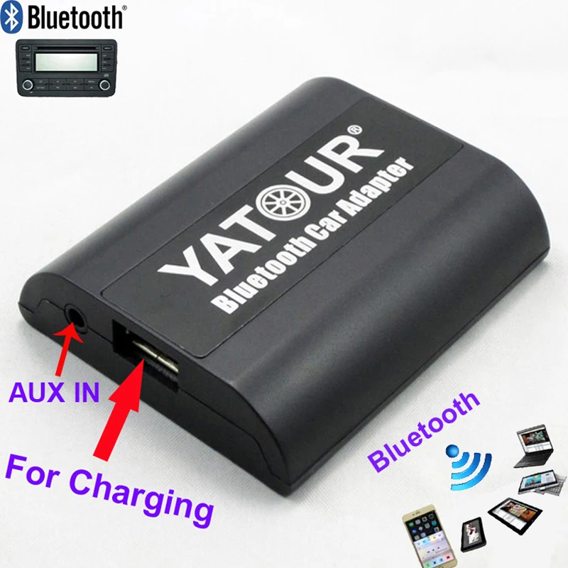 Yatour автомобиля Радио Стерео Bluetooth aux громкой связи динамик телефон Авто адаптер