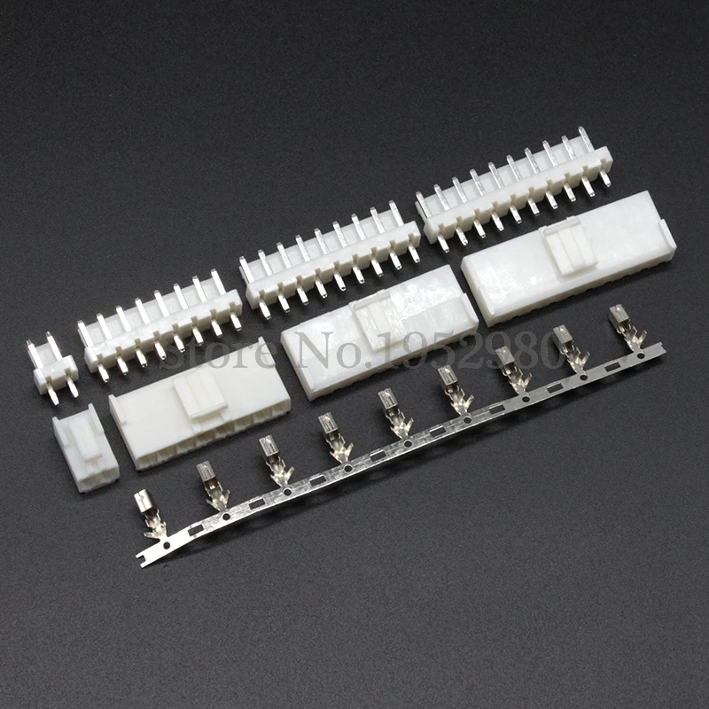 

50 Set VH3.96 Connector 2/3/4/5/6/7/8/9/10/11/12P 3.96mm Straight Pin Header + Housing / Wafer + Terminal