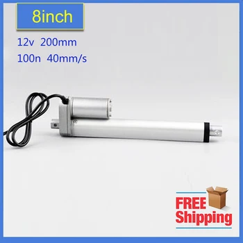 

200mm/8in Stroke 100N/22.5Lbs Load Force 40mm/s DC24/12V Electric Linear Actuator Motor tubular linear actuator minifreeshipping