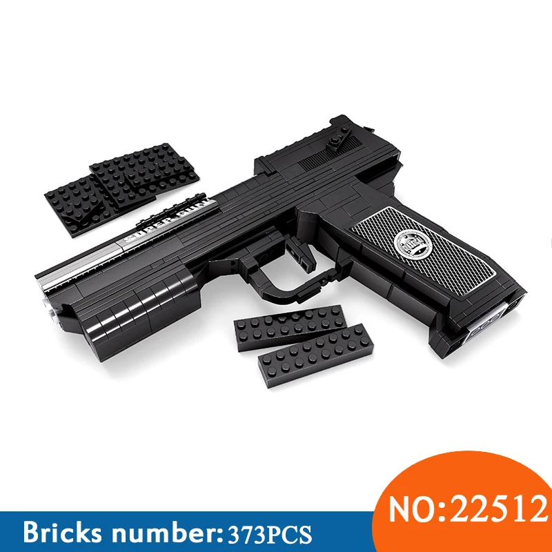 22512 373pcs Toy Building Blocks Assembled Series Superweapon Desert Eagle Pistol brinquedo educational | Игрушки и хобби