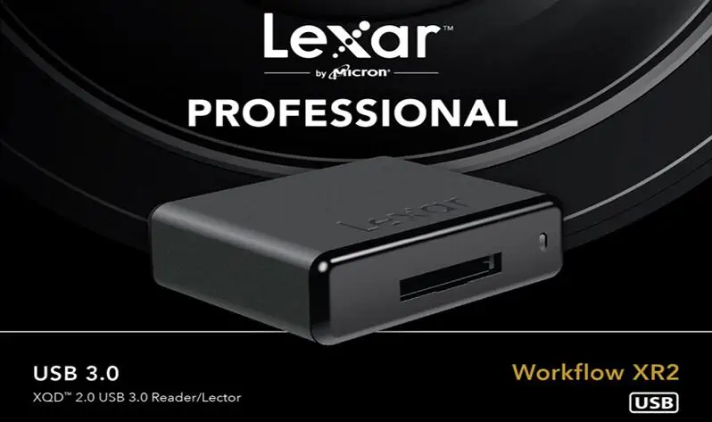 Lexar XR2 Usb кардридер Xr2 кардридер Xqd2.0 высокоскоростной Usb3.0 рабочий процесс профессиональные ридеры для MAC OSX 10,6 Windows 10/7/8