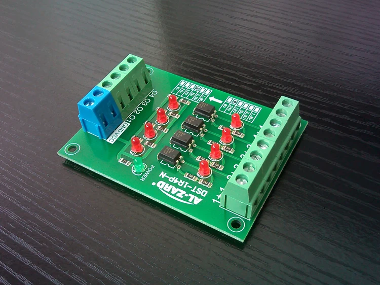 

Four-way optocoupler isolation PLC level voltage conversion board 1.8 3.3 5 12 24 V DST-1 R4P-N