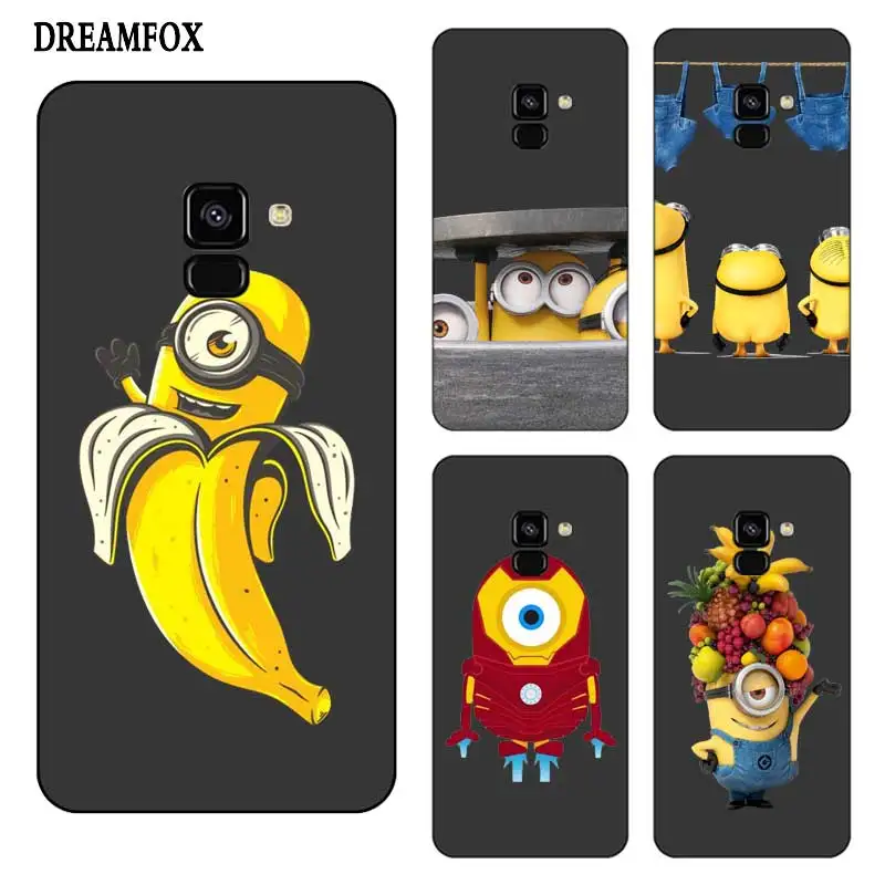 

P123 Minion Banana Black Silicone Case Cover For Samsung Galaxy J2 J3 J4 J5 J6 J7 J8 Pro Plus Prime 2018 2017