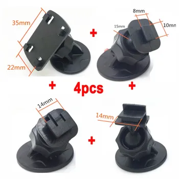 

4pcs Mini T Shape L-shape Tape Recorder Base Stand Circle Double side Stick Adhesive 3M Sticker Mount Car Holder for DVR GPS