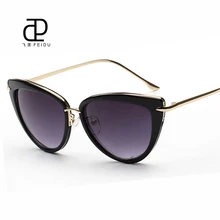 FEIDU Роскошные ретро в форме кошачьих глаз солнцезащитные очки Женская Летняя мода UV400 защита 6 Стиль очки Oculos De Sol Feminino с коробкой