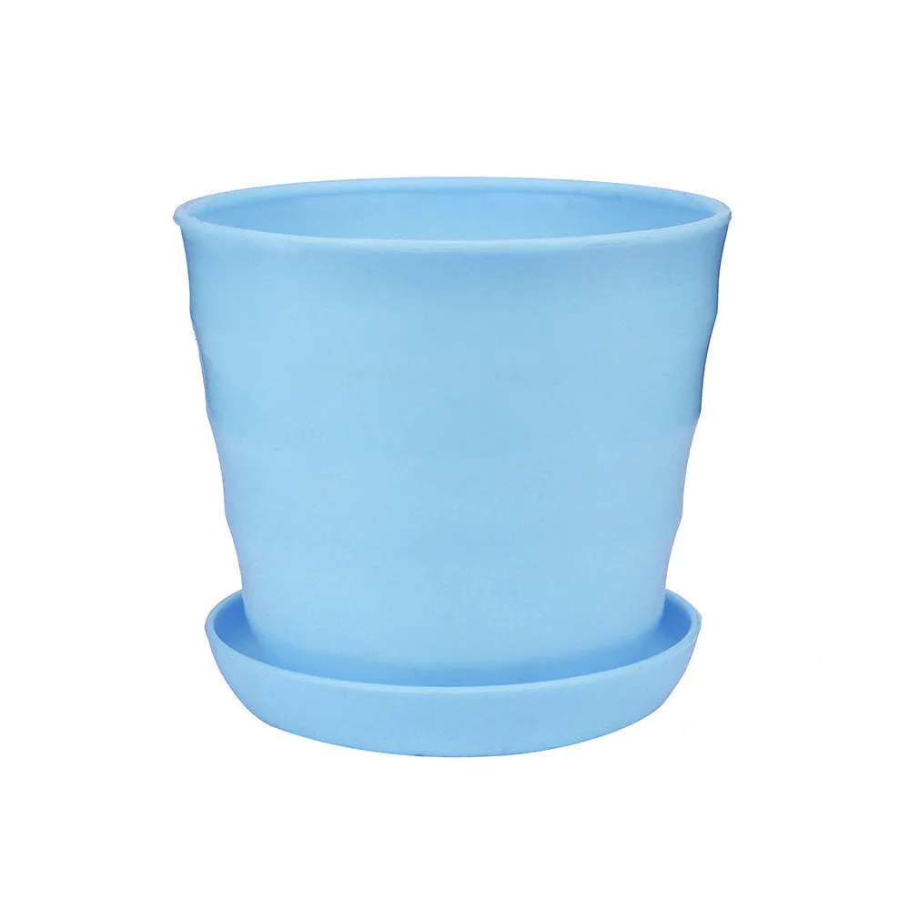 flowerpot plastic decorative Garden petit pot Unbreakable macetero plastico planten pot Succulent indoor plant pot plastique - Цвет: blue