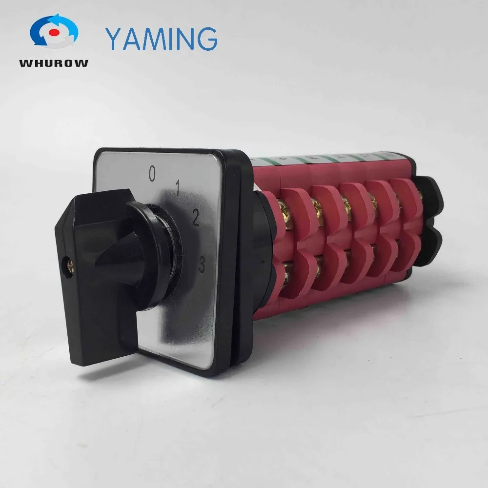 Electric welding machine switch Multi-step 0-3 position 6 poles 40A AC380V manual transfer selector rotary switch