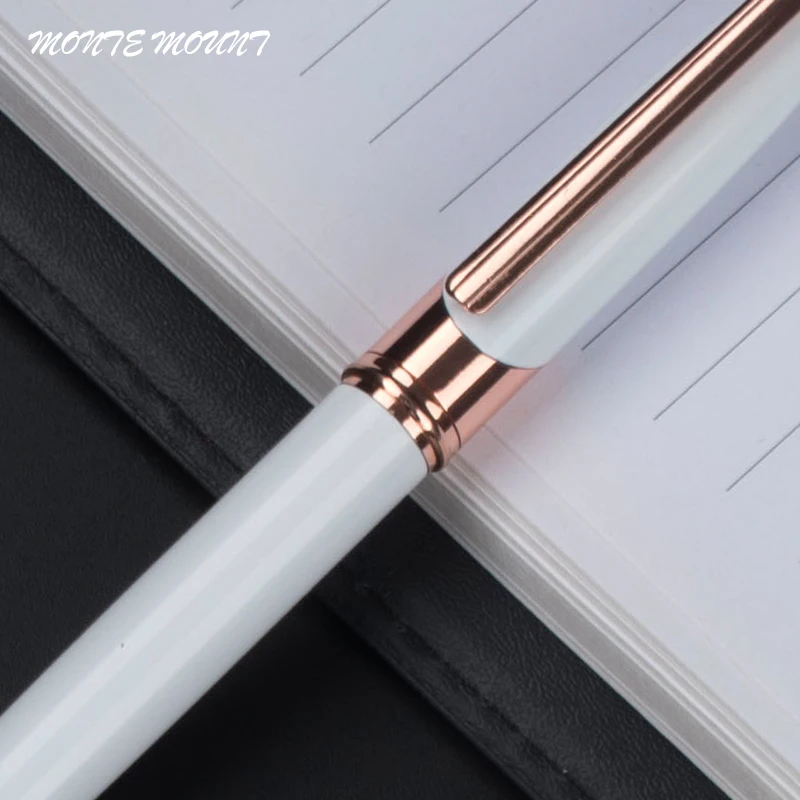 Шариковая ручка белого и розового золота Роскошная металлическая ручка лучше, чем ручка для парке канцелярские принадлежности ручка для подписи подарок