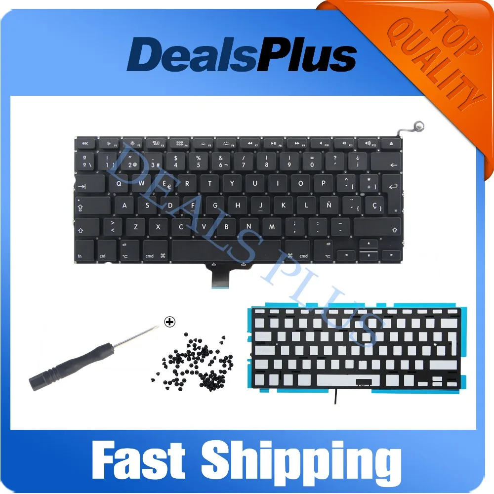 NEW A1278 SP Spanish Spain Keyboard W/ Backlit Backlight For Macbook