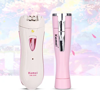 

Kemei Rechargeable Epilator Lady Hair Remover Body Face Underarm Bikini+Waterproof Electric Women Shaver Mini Body Hair Trimmer