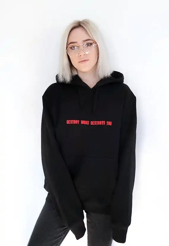 black hoodie outfit women