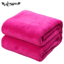 King size plaids 220x240cm 12 different colors sofa air bedding thin Throw solid color travel Flannel