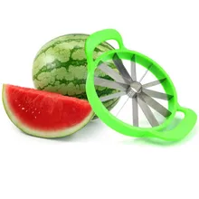 Creative Kitchen Watermelon Slicer Cantaloupe Melon Cutter Knife Stainless Steel Fruit Cutting Slicer Practical Fruits Tools stainless steel watermelon slicer knife fruit cuter