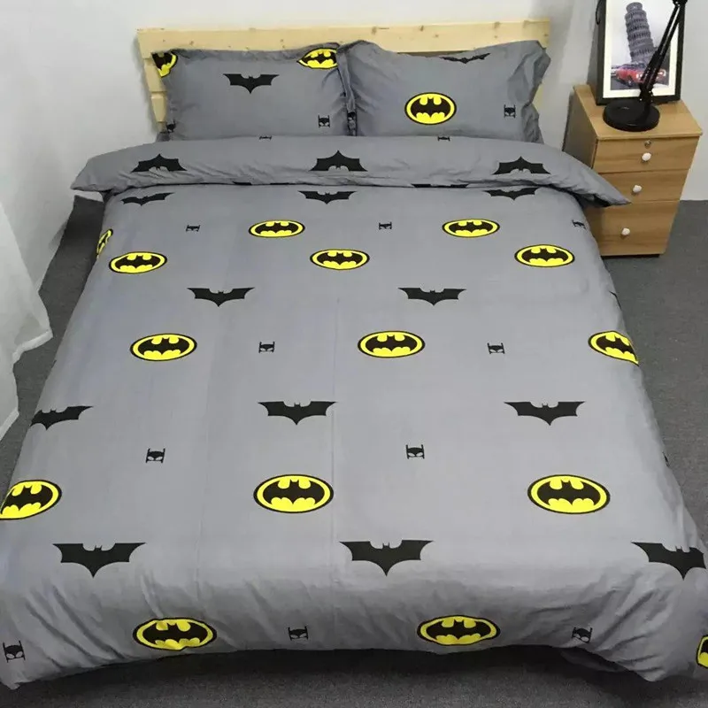 Us 68 3 5 Off Jungen Batman Bettwasche Set Kinder Einfache Mode Bettbezug Bettlaken Kissenbezug Madchen Spitze Baumwolle Twin Konigin Konig Grosse