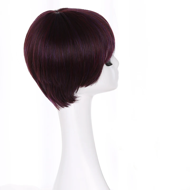 Yiyaobess Colored Wine Red Short Bob Wig Synthetic Hair Natural Hairstyle Woman Wigs For African Americans Yiyaobess Colored Wine Red Short Bob Wig Synthetic Hair Natural Hairstyle Woman Wigs For African Americans