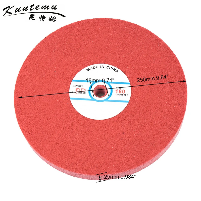 1 шт. Грит 180 Красный волокна ограночного с 9 P для полировки металла