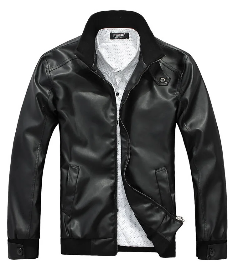 

Modis Men's PU Leather Jacket For Male leather coats men Fashion Male Jacket chaqueta cuero Casual Coat Clothing for men