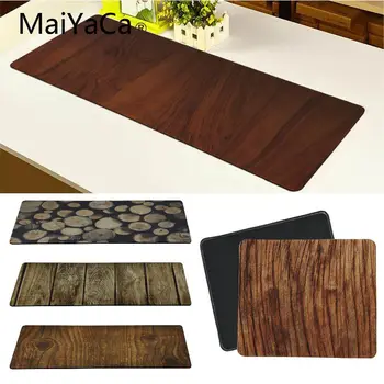 

MaiYaCa New Brown Wood Office Mice Gamer Soft Mouse Pad Large Gaming Mouse Pad Anti-slip Perfect Locking PC Computer desk mat