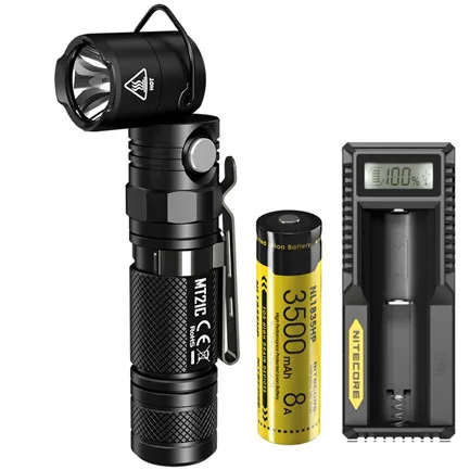 NITECORE MT21C многофункциональный фонарик комплект CREE XP-L HD V6 max 1000 люмен 90 градусов регулируемый фонарь дальность луча 184 м - Испускаемый цвет: MT21C NL1835HP UM10