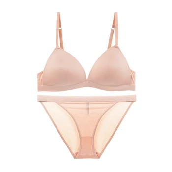 

No steel ring underwear bra female comfortable no trace small chest ladies bra set