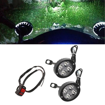 

Car-Styling 1 Pair Universal DC 12-60V LED Motorcycle Fog Light Spotlight Lamp With Switch