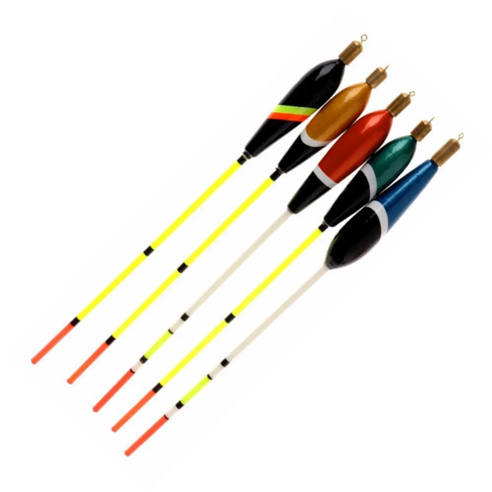 

5Pcs Fishing Accessories Float Fish Floats Buoy Bobber Fishing Light Stick Floats Fluctuate Mix Size Color