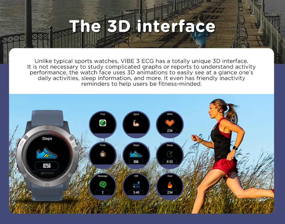 8 pk zeblaze vibe 3 pro smart watch