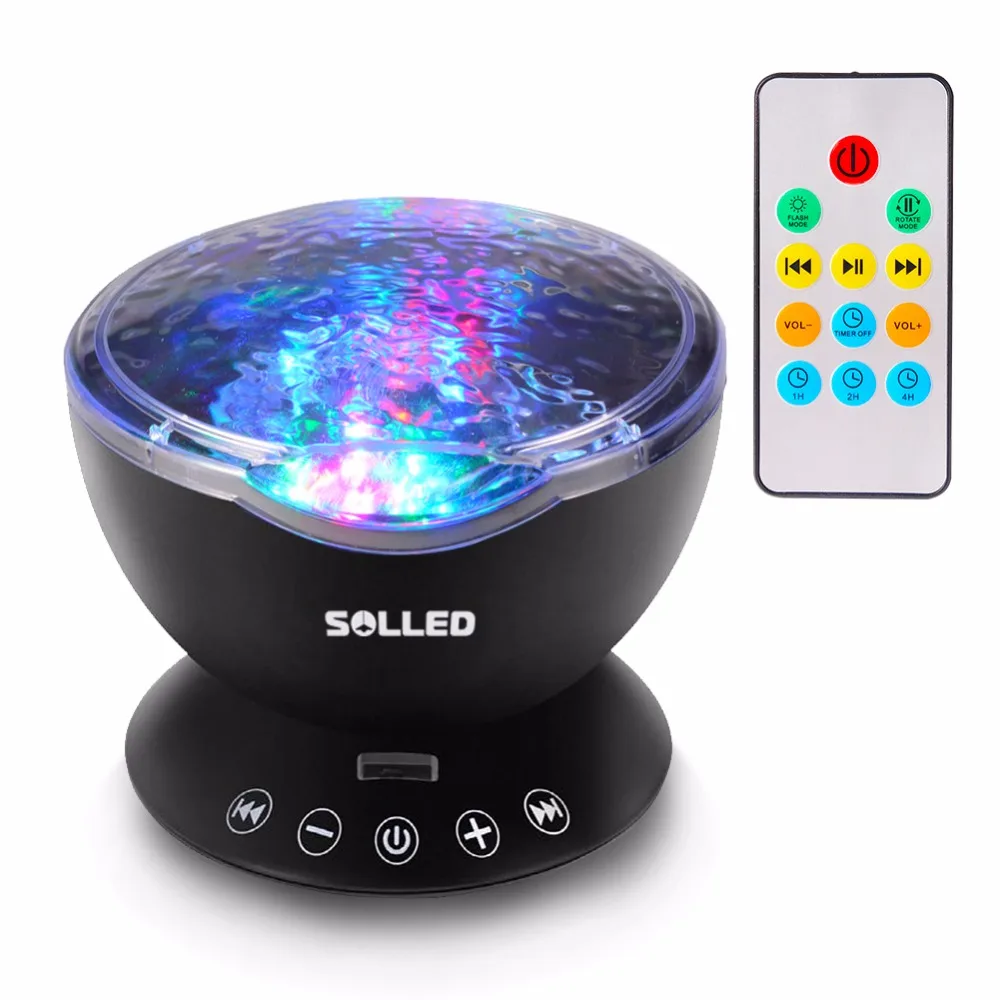 Lumiparty LED Night Light Ocean Wave Starry Sky Aurora Projector Luminaria Novelty Lamp USB Lamp Nightlight Illusion For Baby Children2