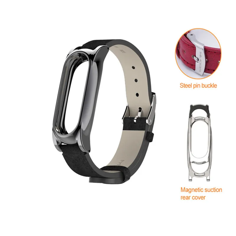 Mijobs mi band 2 ремешок из искусственной кожи стильная простота подходит для Xiaomi