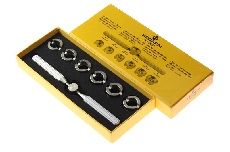 No.5537 18.5mm~29.5mm Stailess Steel Watch Opener 6 Size Watch Back Opening Tools, Watch Case Opener for RLX