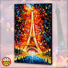 Картина по номерам художественная краска по номеру абстрактная башня Парижа diy Цифровая краска их собственный окрашенные на окрашенный цвет n