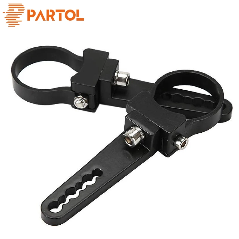 

Partol 1.75" Bull Bar Clamps Adjustable Light Bar Mounts Round Tube/Bull bar/roll Cage/bumper Black For LED Work Light bar Truck
